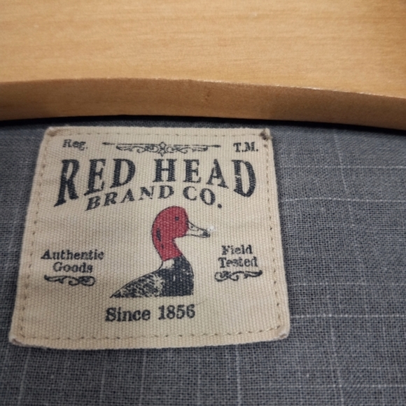 Red Head Brand Co. Grey Outdoor Sportsman Buttondown Shirt,  Size Large - Picture 5 of 8
